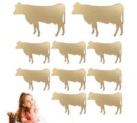 Unfinished Wooden Animals to Paint, Animal Painting Stencils,10 Wooden Objects to Paint - Wood Chip Tools Mould Creative Graffiti for Kids Art Lessons