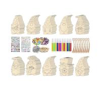 Unfinished Wooden Baubles - Wood Christmas Tree Ornaments, Christmas Pendants, Paintable DIY Crafting Ornaments | for Festival Decor Adults Kids Winter Holiday Home Party Supplies