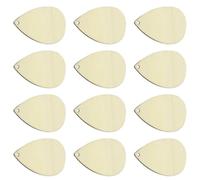 Unfinished Wooden Chip Teardrop Earring Charms 50pcs for Jewelry DIY | Paintable Blank Design, with Hole, Khaki Wood Piece, Home Decor and Crafting Use