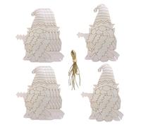 Unfinished Wooden Gnomes - Set of 10 Unfinished Lëgno Silhouettes | DIY Decorations for Home Table Shelf Natural Wood Accent