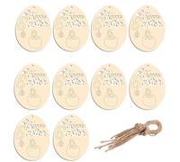 Unfinished Wooden Ornaments - Easter Egg Decorations for Painting and Coloring | Unfinished Wooden Crafts for Crafts, Party, Home, Bedroom