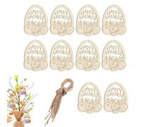 Unfinished Wooden Ornaments - Paintable Easter Eggs Party Ornaments Holiday Gadgets | Wooden Dumbbell Shapes,School Party Family Meeting