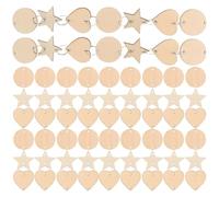 Unfinished Wooden Round Discs for Teens Craft Painting Hanging Tags | Rustic Beige Wood, Fine Workmanship, Safe to Use, Occasion Decorating, Birthday and Wedding Decor