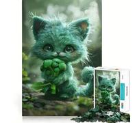 Unfluffy Broccoli Monster Jigsaws for Adults1000 Pieces Brain Memory Game Fine Cut Premium Finishing Engaging Way to Pass Free Hours (38x52cm)