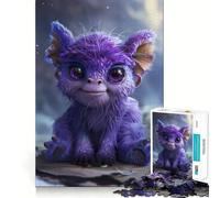 Unfluffy Lazy Monster 1000 Piece Jigsaw Puzzles Mind Challenge Toy High Precision Die Cut Amusing Challenge for Waiting Time (38x26cm)