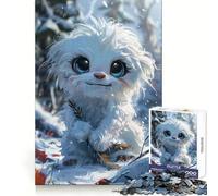 Unfluffy Snow Monster Jigsaw Puzzles1000 Pieces Logic Practice Calm Distraction Clean Edges Festive Present (38x26cm)