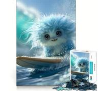Unfluffy Surfboard Monster Jigsaw Puzzles for Adults 1000 Think Boost Game Precise Interlock Structure Easy to Learn Family Enjoyment (38x52cm)