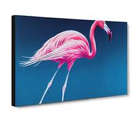 Unforgettable Flamingo Canvas Print | Gallery Wrapped 30mm Frame Wall Art | 30x20 inches | Ready to Hang | Contemporary Animals Picture | Living Room Bedroom Lounge Office
