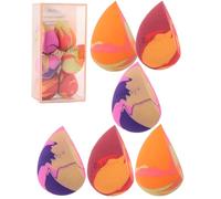 Unfovi 6Pcs Tri Color Makeup Sponge, Low Absorption Latex Free Soft Makeup Sponges For Foundation,Beauty Sponge(Multicolor)