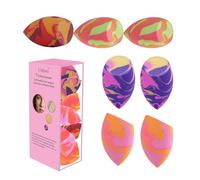 Unfovi Tri-Color Makeup Sponge - Latex-Free Angled Beauty Blender for Contouring, Foundation & Airbrushed Finish, Ultra-Soft Reusable Face Sponge (Multicolor)
