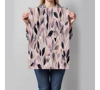 UnFramed Pink Canvas Wall Art Plant Illustrations Leaf Pattern Canvas Painting Pictures for Living Room Bedroom Bathroom Hallway Home Wall Decoration 70 x 100 cm