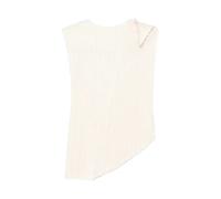 Unfurling Pleats Pleated Asymmetric Top - female - Issey Miyake - Sleeveless Tops - White - M - Tops M