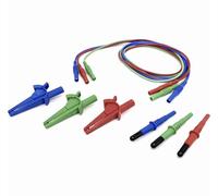 UNFUSED GS38 3 WIRE TEST LEADS - RED GREEN BLUE FIT FLUKE 16xx SERIES MFT'S