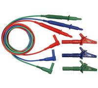 Unfused Test Leads compatible with Fluke 16xx Series MFT Red, Green & Blue