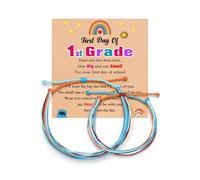 UNGENT THEM Back to School Stuff Mommy and Me Mother Daughter Bracelets First Day of School Gifts, 6.29inches, no gemstone