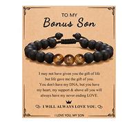 UNGENT THEM To Mens Boys Bracelet Gifts for Boyfriend, Husband, My Man, My Love, Soulmate, Dad, Son, Grandpa, Grandson, Bonus Dad, Uncle, Brother, Nephew, Rope, no gemstone