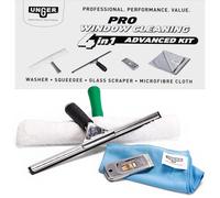 Unger 4-in-1 Window Cleaning Kit - Washer, Squeegee, Scraper & Cloth