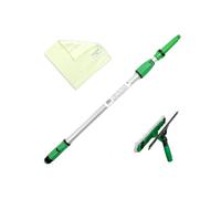 Conservatory Window Cleaner Kit - Telescopic Pole, Squeegee & Washer, Microfibre Cloth - 1.25M High Up Glass Cleaning Set By Unger