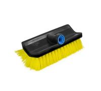 UNGER Brush, Synthetic, Yellow, 1-(Pack) | Dual-level bristles for deep scrubbing; ideal for garage, driveway, deck, concrete & brick