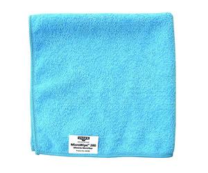 Unger CG107-B MicroWipe Microfibre Cloth - Pack of 10 - Lint Free Microfibre Cleaning Cloths - Kitchen, Bathroom, Car & Window Cleaning Products - 40 x 40 cm, Blue