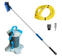 UNGER Professional Pure Water Window Cleaning Kit with 1.2 m Telescopic Pole & Soft Brush - Water Fed Window Cleaning Pole Set for Streak-Free Windows, Conservatories, Caravans, Solar Panels