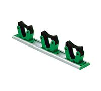 UNGER HO350 Hang Up Tool Storage Organiser & Pole Holder Wall Mounted Rack 35cm - Holds 3 Tools - Snap In/Out Rubber Grip Claws - Easy Access, Secure Hold