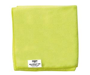 Unger ME40J MicroWipe Microfibre Cloth - Pack of 10 - Lint Free Microfibre Cleaning Cloths - Kitchen, Bathroom, Car & Window Cleaning Products - 40 x 40 cm, Yellow
