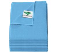 Unger MicroWipe Microfibre Cloth 40x40cm - Pack of 10, Lint Free, Blue