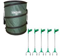 Unger NiftyNabber Litter Picker / Reaching Aid with Waste Carrier Bagger