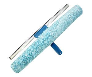 Unger Professional 18" Window Cleaning Tool: 2 in 1 Microfiber Scrubber and Squeegee