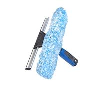 Unger Professional 2-in-1 Squeegee & Scrubber - 10” Window Cleaning Tool - Cleaning Supplies, Squeegee for Window Cleaning, Commercial & Residential Use, Reusable Microfiber Sleeve