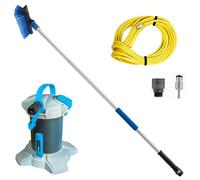UNGER Professional Pure Water Window Cleaning Kit with 1.2 m Telescopic Pole & Soft Brush - Water Fed Window Cleaning Pole Set for Streak-Free Windows, Conservatories, Caravans, Solar Panels