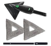 Unger Stingray Open System 100 Plus Indoor Cleaning Kit - Cleaning & Disinfectant for Windows & Smooth Surfaces - Includes Handheld Unit, Pole & 2x Microfibre Pad - Refillable & Reusable