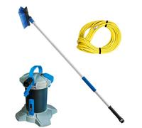 UNGER Waterfed Pole, Wash Brush, Rinse & Go Filter, 20m nLITE, HiFlo CarbonTec Adapter, Threaded Hose Connector, Blue, 1.2 m