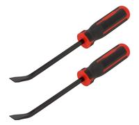 UNGFEI 2 PCS 300mm Red Chisel Pry Bar, Crowbar Tool with Metal Impact Heads and Plastic Soft Grip for Car Truck Motorcycle Tires Replace
