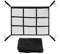 UNGFEI 2 PCS 65 x 90cm Cargo Nets Two Layer Mesh Car Organiser Nets, Black Large Capacity Car Roof Storage Net for Jeeps, Vans, Trucks, Campers