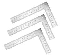 UNGFEI 3 Pack 15 x 10cm Stainless Steel L-Shaped Right Angle Square Rule, 90 Degree Carpenter Engineer Woodworking Measuring Tool