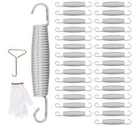 UNGFEI 30 PCS 5.5 Inch Trampoline Springs Replacement Kit | for 8ft/10ft/12ft/14ft/15ft/16ft, Fitness Trampoline Springs with Hooks and Gloves, for Upperbounce, Skybound