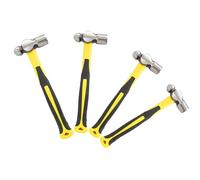 UNGFEI 4 PCS Ball Peen Hammer Set, 16oz+24oz+32oz+48oz, Ball Pein Hammer Set with Non Slip Rubber Handle, Long Handle Hammers, Metal Round Head Hammers for Home Industrial