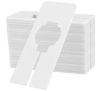 UNGFEI 50 PCS 120 x 50mm White Rectangle Clothing Rack Rize Dividers, Clothes Hanger Dividers for Sorting Clothes Size