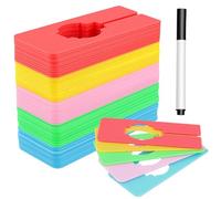 UNGFEI 50 PCS Colorful Rectangle Clothing Rack Rize Dividers, Clothes Hanger Dividers for Sorting Clothes Size, 12.7x5cm