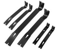 UNGFEI 6 PCS Crow Bars Set, Nail Puller Crowbar, Mini Utility Bar Heavy Duty Steel Flat Bar Tool for Maintenance, Woodworking Projects, 180/226/308/381mm