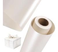UNGFEI Pack of 2 Pearl White Gift Wrapping Paper Rolls, 43.2 cm x 10 m Lustre Gift Wrap Paper Perfect for Wedding, Birthday, Party
