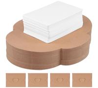UNGFEI Set of 100 Mini Envelopes with Blank Cards, 10.2 x 7.1 cm Brown Envelopes with Heart Clasp, 9 x 6 cm White Card for Gift Cards, Thank You Notes, Party Invitations