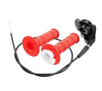 Ungfu Mall 2 x 22mm Throttle Control with Twist Handle and Cable Quick Action for 110cc 125cc Pit Dirt Bike Red