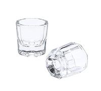 Ungfu Mall 2PC Acrylic Nail Art Glass Crystal Pot Nail Art Tools