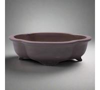 Unglazed Bonsai Pot Floral - 26Cm X 21Cm X 6Cm - Yb1129