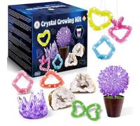 UNGLINGA Crystal Growing Kit for Kids and Break Open 1 Premium Geodes