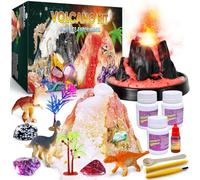 UNGLINGA Erupting Volcano Science Kit Age 8+ for Kids, Gemstone Digging & Snow Eruption Volcano, Chemistry Experiment Lab Toys Gift for Boys & Girls