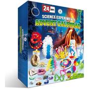 UNGLINGA Science Advent Calendar 2025 for Kids - 24 Days of S.T.E.M Experiments Chemistry Set, Crystal, Gemstones, Magic, Christmas Birthday Countdown Toys Gifts for Boys Girls